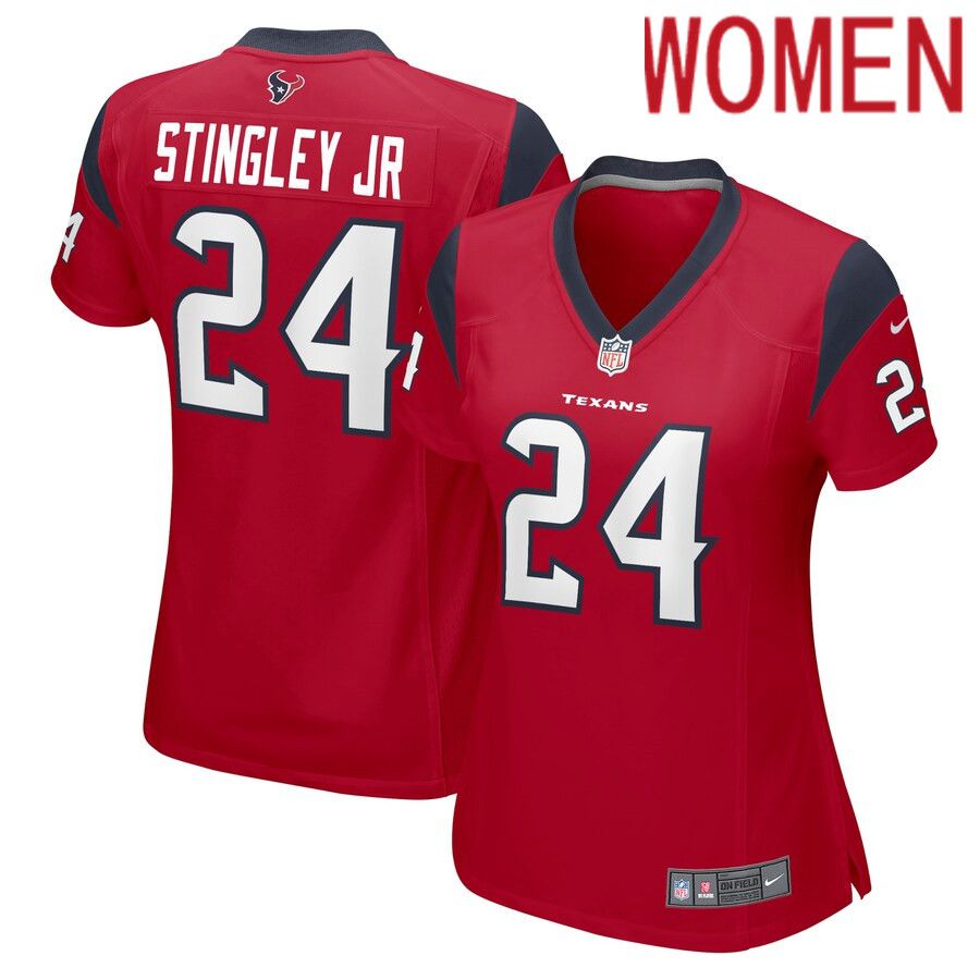 Women Houston Texans #24 Derek Stingley Jr. Nike Red Player Game NFL Jersey